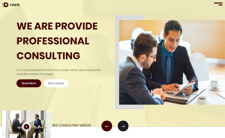 Foste - Free Bootstrap 4 HTML5 Consulting Business Website Template