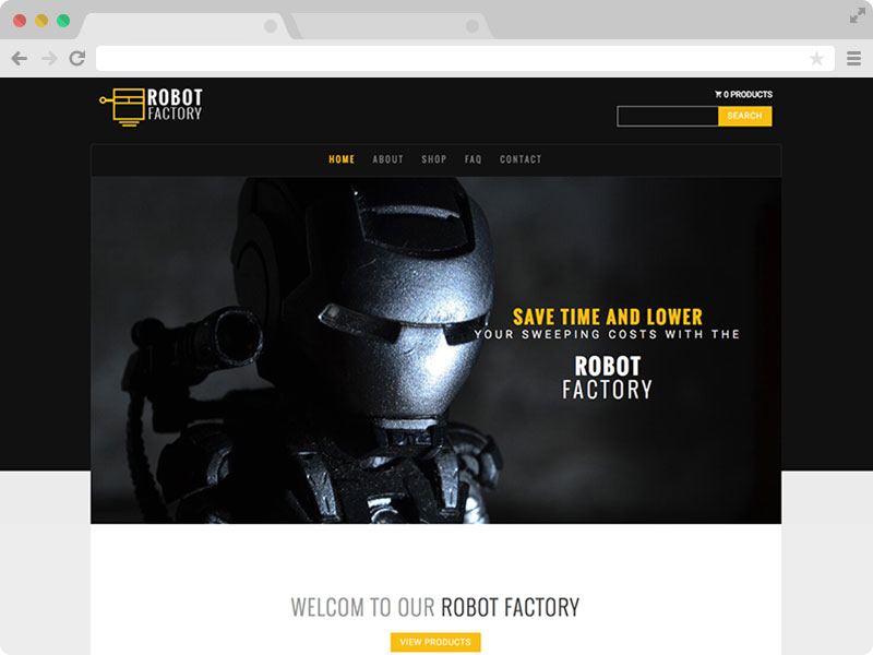 Robot - Free Bootstrap Multipage Product Showcase Template
