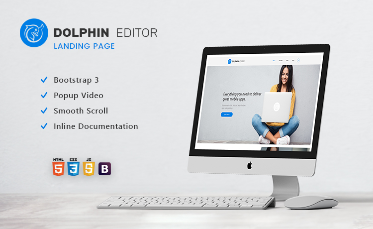 Dolphin - Free HTML5 Bootstrap Website Template for Landing Page
