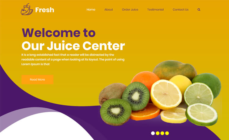 Fresh - Free Bootstrap 4 HTML5 Food Business Website Template