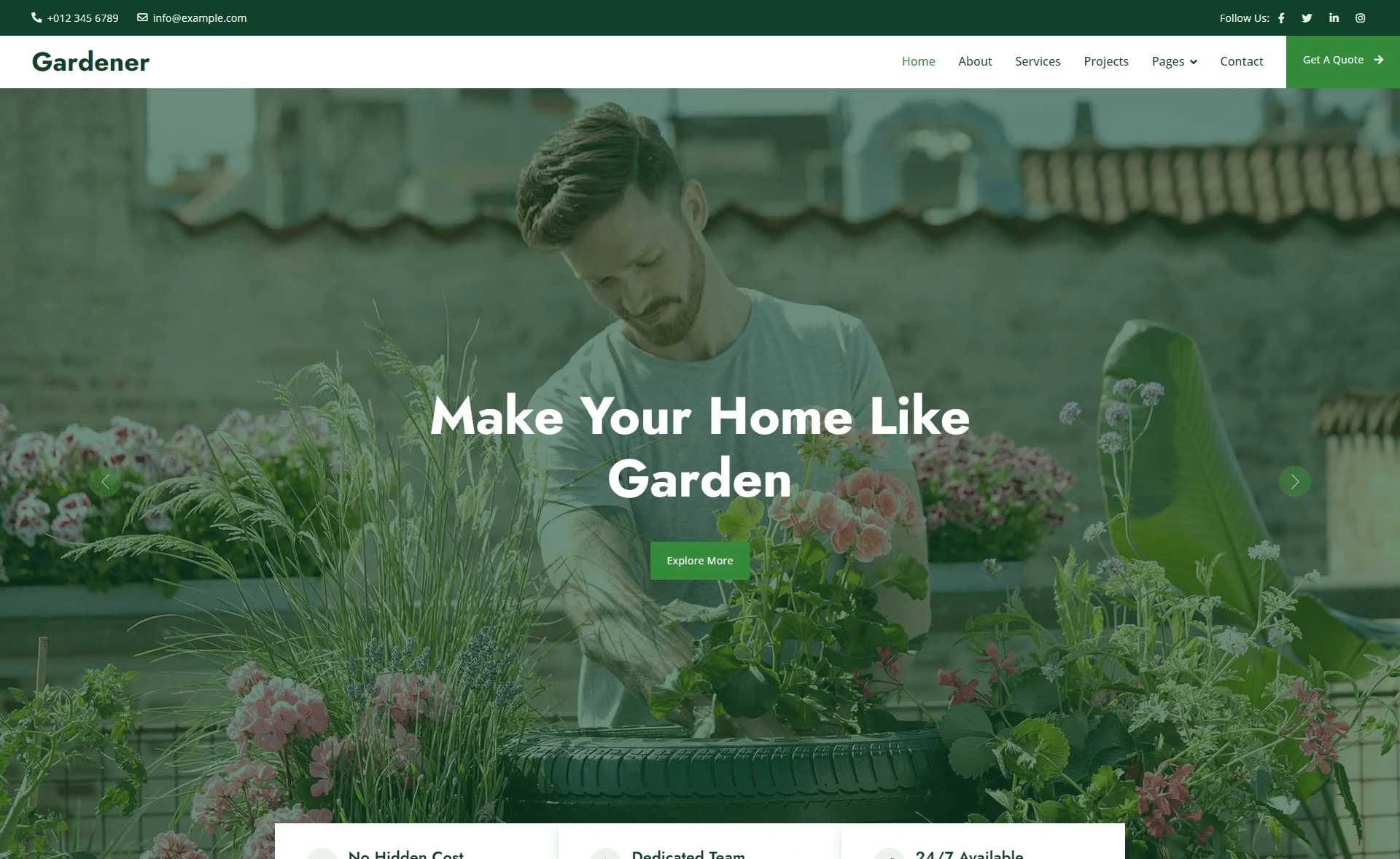 Gardener - Free Responsive Bootstrap 5 Gardening Website Template