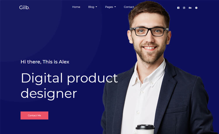 Gilb - Free Bootstrap 4 HTML5 Personal Portfolio Website Template