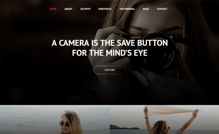 Girly - Free Bootstrap 4 HTML Portfolio Website Template