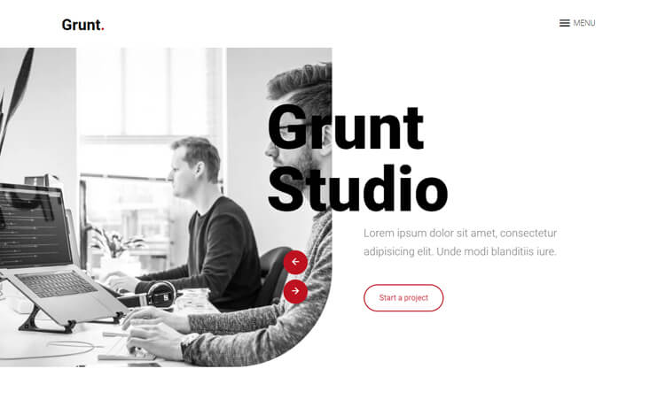 Grunt - Free Bootstrap 4 HTML5 Agency Website Template