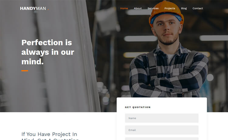 Handyman - Free Bootstrap 4 HTML5 Building Construction Website Template