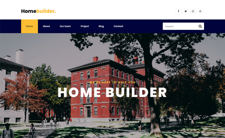 Homebuilder - Free Bootstrap 4 HTML5 Agency Website Template