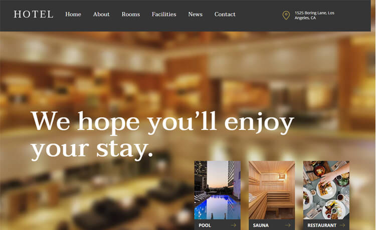 Hotel - Free Bootstrap 4 HTML5 Responsive Hotel Website Template