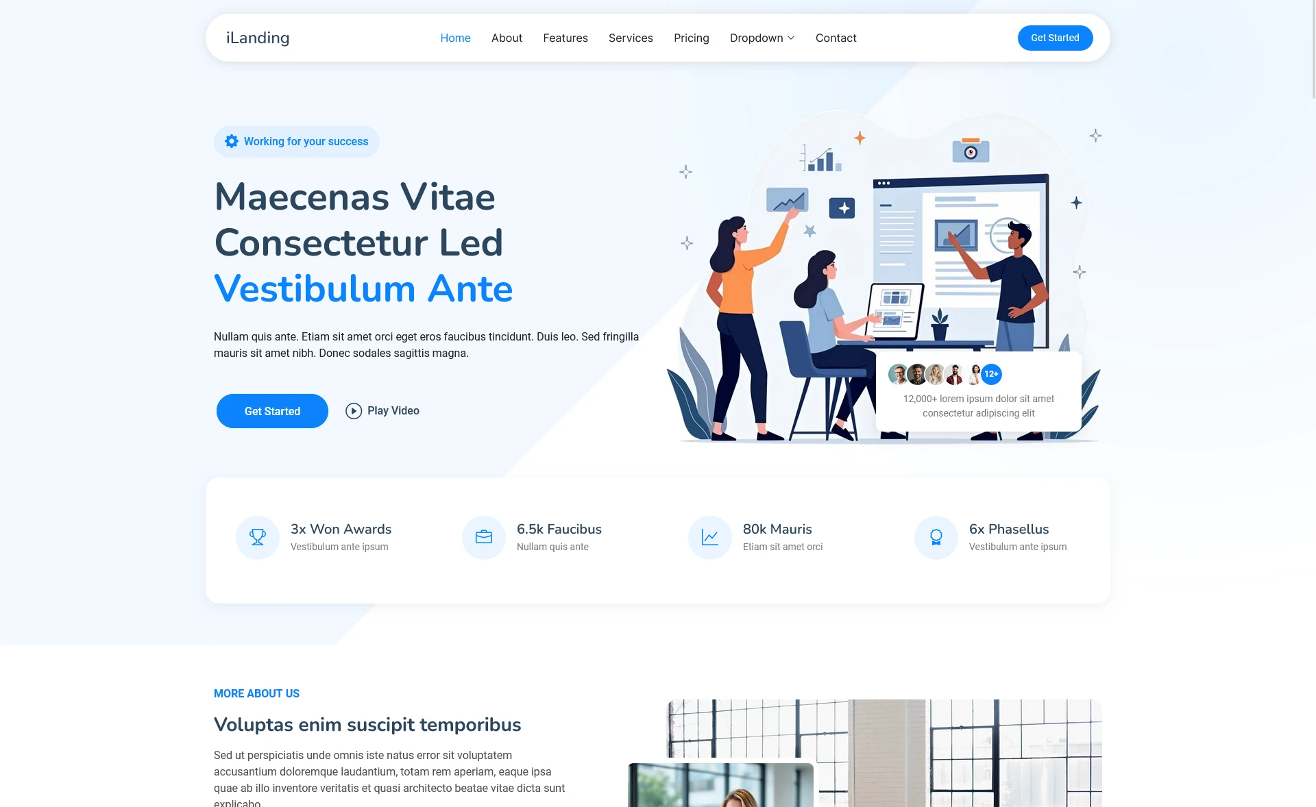iLanding - Free Bootstrap 5 Responsive Corporate Template
