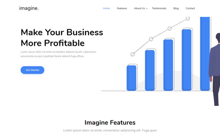Imagine - Free Bootstrap 4 HTML5 Business Website Template