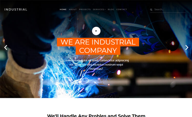 Industrial - Free Bootstrap 4 HTML5 Professional Business Website Template