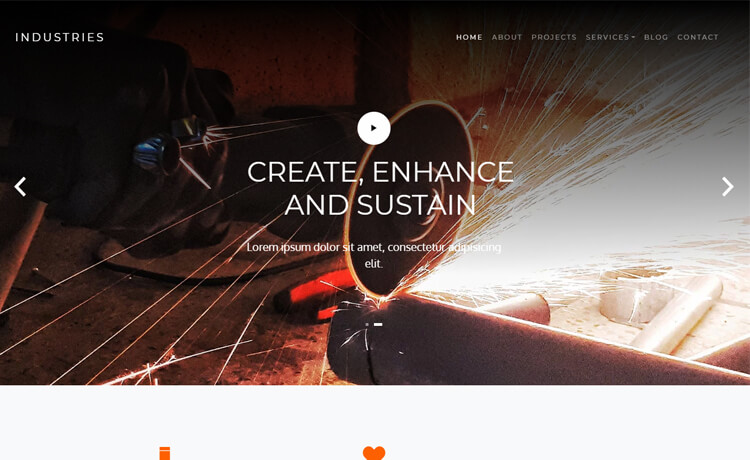 Industries - Free Bootstrap 4 HTML5 Business Agency Website Template