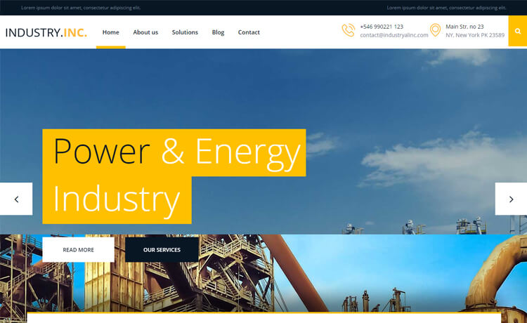 Industry Inc - Free Bootstrap 4 HTML5 Business Website Template