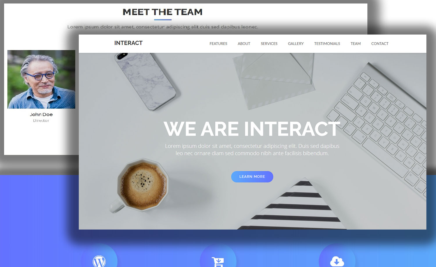 Interact - Free Multipurpose Agency Template with Working Contact Form