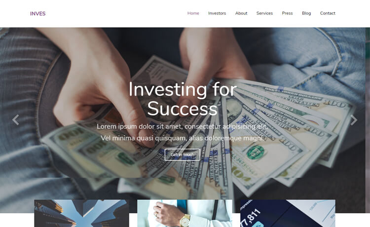 Inves - Free HTML5 Bootstrap 4 Corporate Agency Website Template