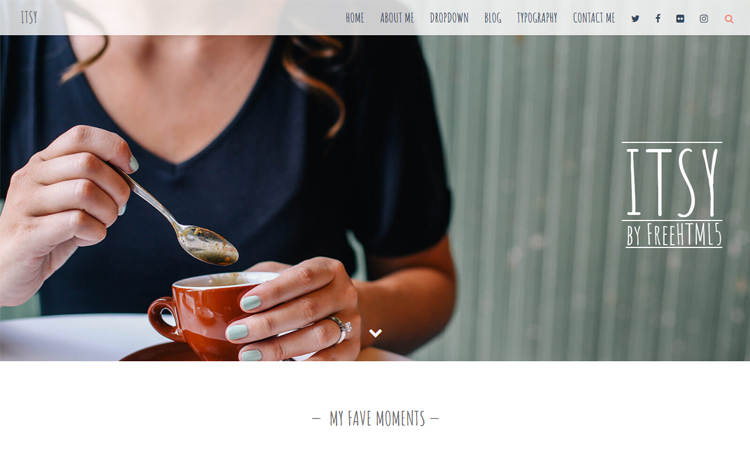 Itsy - Free HTML5 template for personal blog