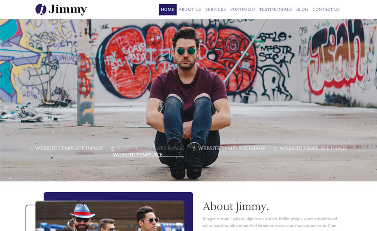 Jimmy - Free Bootstrap 4 HTML5 Personal Portfolio Website Template