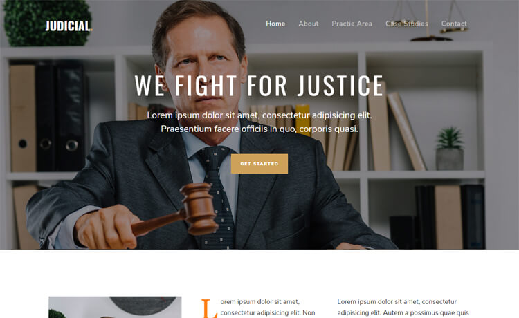 Judicial - Free Bootstrap 4 HTML5 Law Firm Website Template