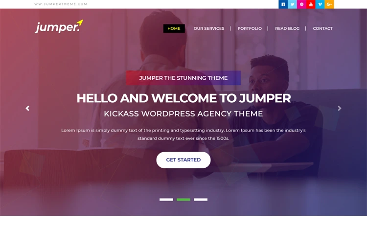 Jumper - Free Bootstrap 4 HTML5 portfolio website template