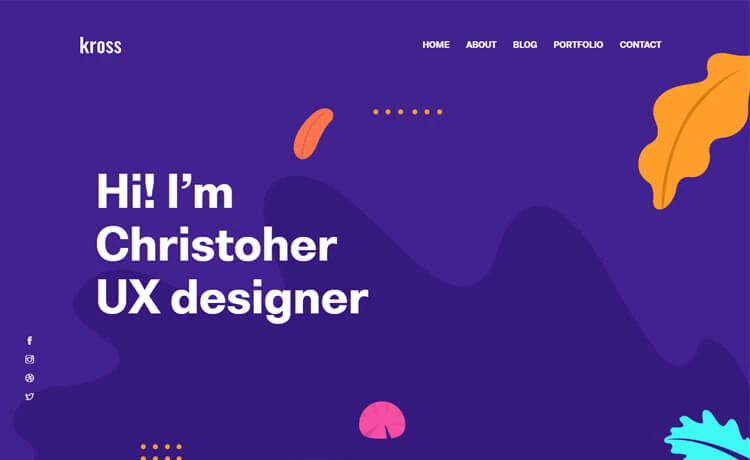 Kross - Free Bootstrap 4 HTML5 Personal Portfolio Website Template