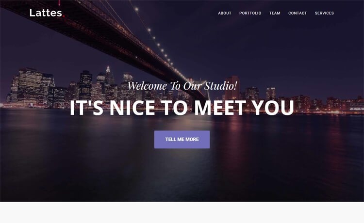 Lattes - Free HTML5 agency website template