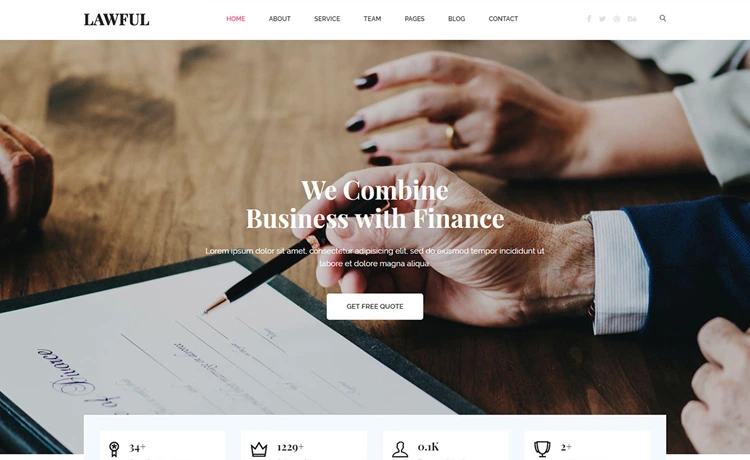 Lawful - Free Bootstrap 4 HTML5 lawyer website template