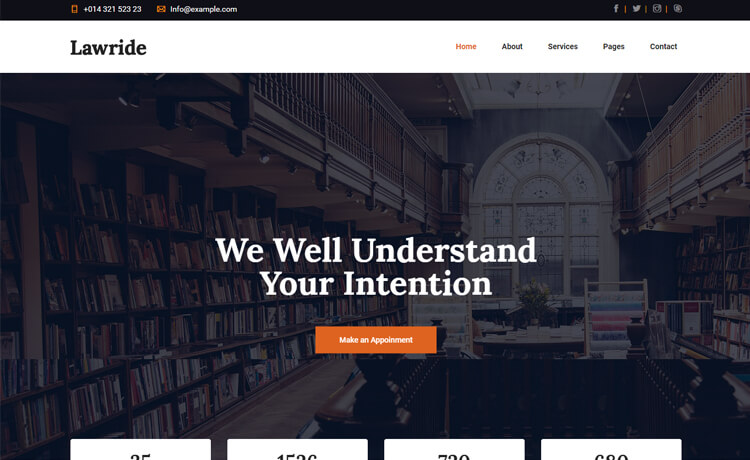 Lawride - Free Bootstrap 4 HTML5 Consulting Agency Website Template