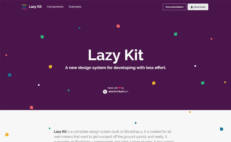 Lazy Kits - Free Responsive Bootstrap 4 UI Kit For Web Designers and Developers