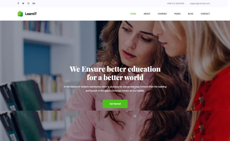 LearnIT - Free Bootstrap 4 HTML5 Education Website Template