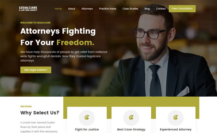 LegalCare - Free Bootstrap 4 HTML5 Responsive Law Firm Website Template