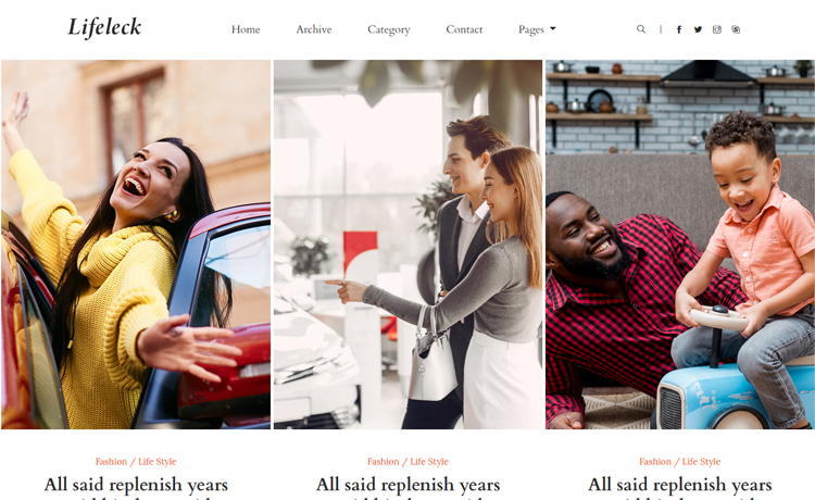Lifeleck - Free Responsive Bootstrap 4 HTML5 Blog Template