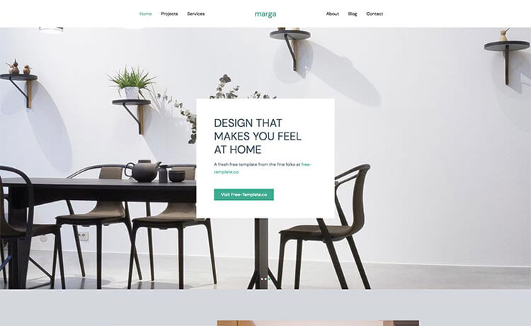 Marga - Free Bootstrap 4 HTML5 Responsive Interior Design Agency Website Template