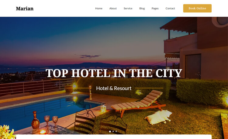 Marian - Free Bootstrap 4 HTML5 Responsive Hotel Website Template