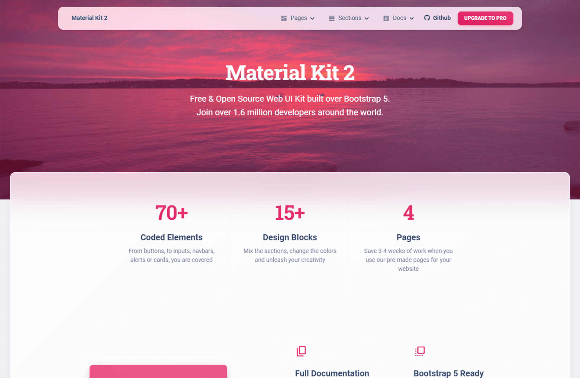 Material kit 2 - Free Responsive Bootstrap 5 UI Kit Template
