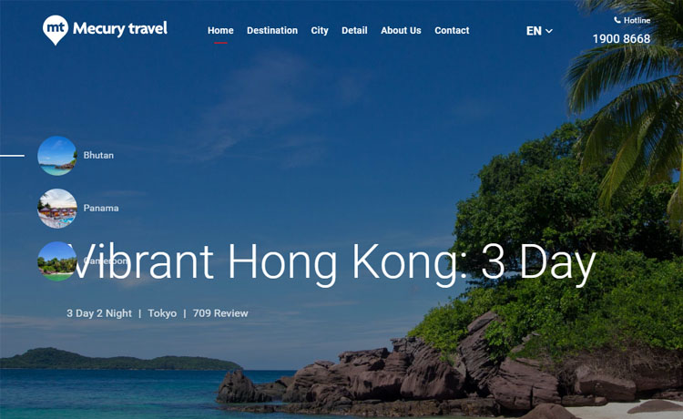 Mercury-Travel - Free responsive HTML5 travel agency website template
