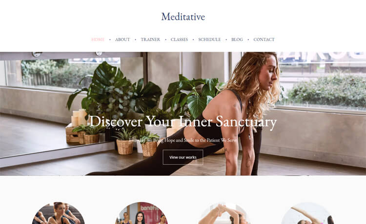 Meditative - Free Bootstrap 4 HTML5 Responsive Yoga Website Template