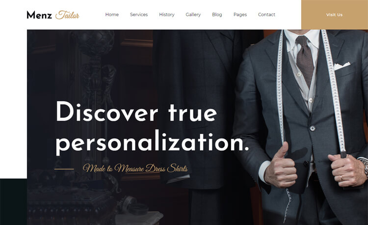 MenzTailor - Free Bootstrap 4 HTML5 Business Website Template