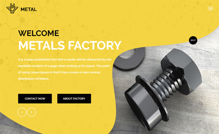 Metal - Free Bootstrap 4 HTML5 Business Website Template