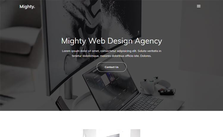 Mighty - Free Bootstrap 4 HTML5 Responsive Agency Website Template