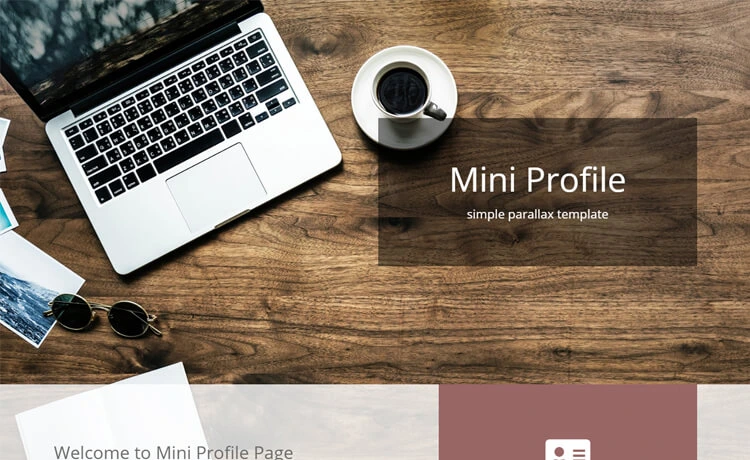 Mini Profile - Free Bootstrap 4 Portfolio Website Template