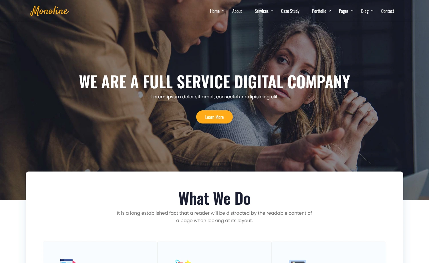 Monoline - Free Bootstrap 5 Digital Marketing Website Template