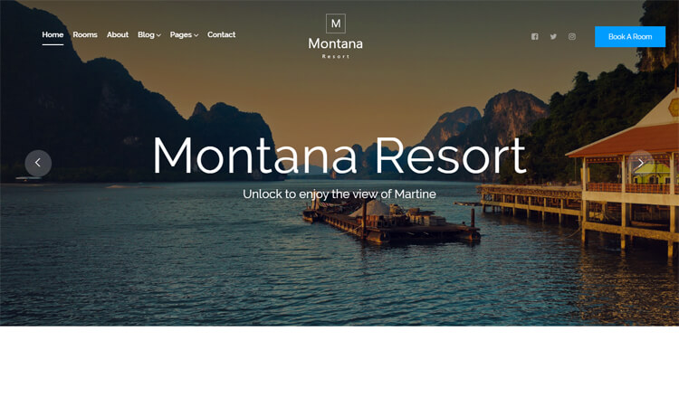Montana - Free Bootstrap 4 HTML5 Responsive Hotel Booking Website Template
