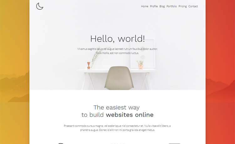 Moon - Free Bootstrap 4 HTML5 Portfolio Website Template