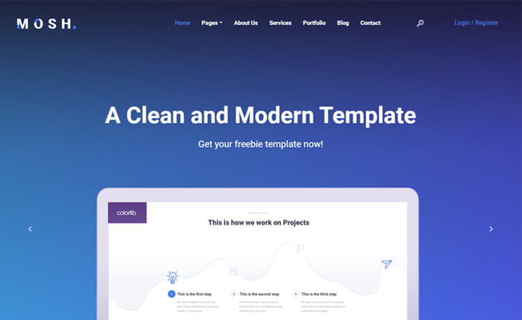 Mosh - Free Bootstrap 4 HTML5 Agency Website Template