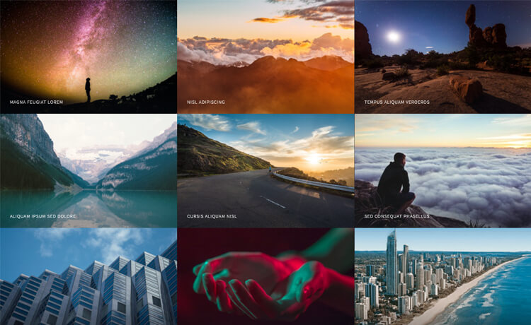 Multiverse - Free HTML5 Photography Website Template