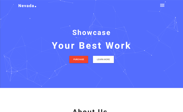 Nevada - Free one page HTML5 creative agency website template