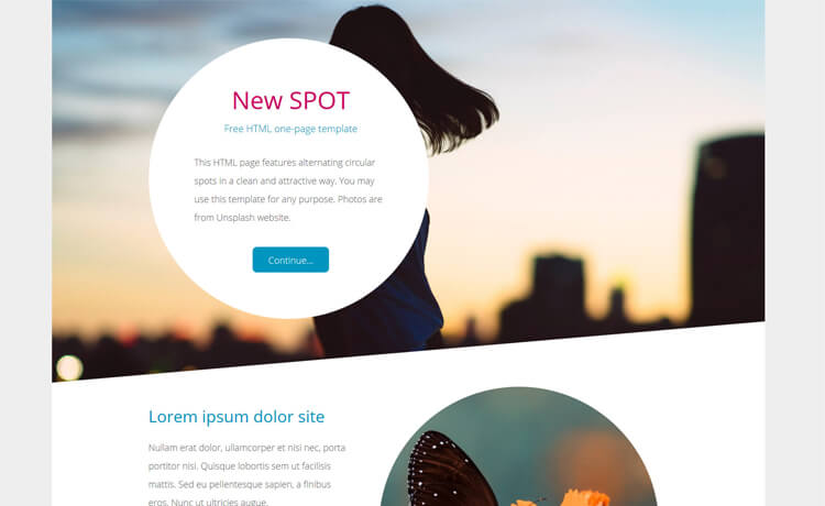 New Spot - free Bootstrap 4 HTML5 multi-purpose website template