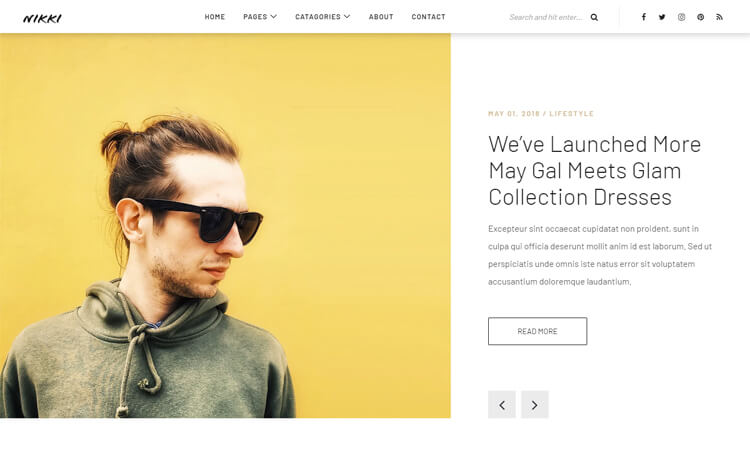 Nikki - Free Bootstrap 4 HTML5 Magazine Website Template