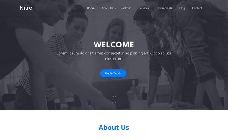 Nitro - Free Bootstrap 4 HTML5 Portfolio Website Template