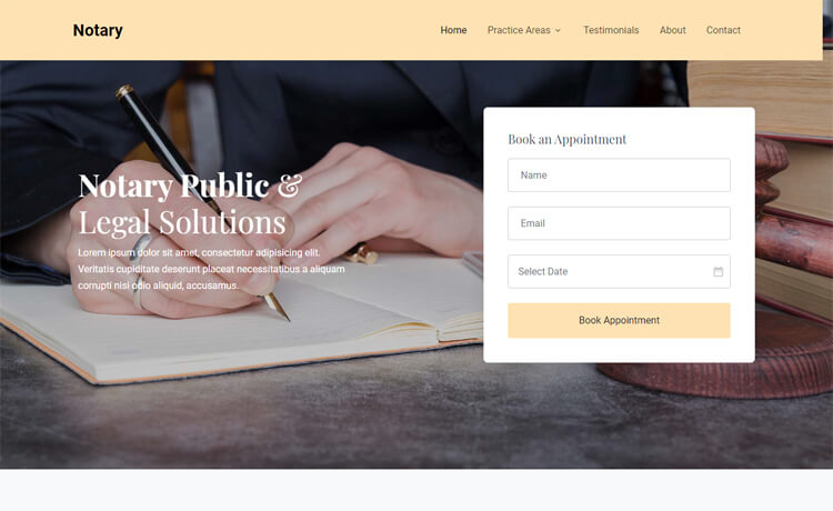 Notary - Free Bootstrap 4 HTML5 Law Firm Website Template