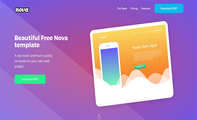 Nova - Free Responsive Bootstrap Business & Corporate Template